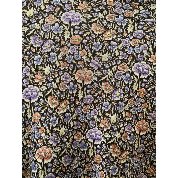 Rebecca Taylor Modal Wool Mock Neck Floral Top Lavish Garden Purple EUC Large - Picture 4 of 10